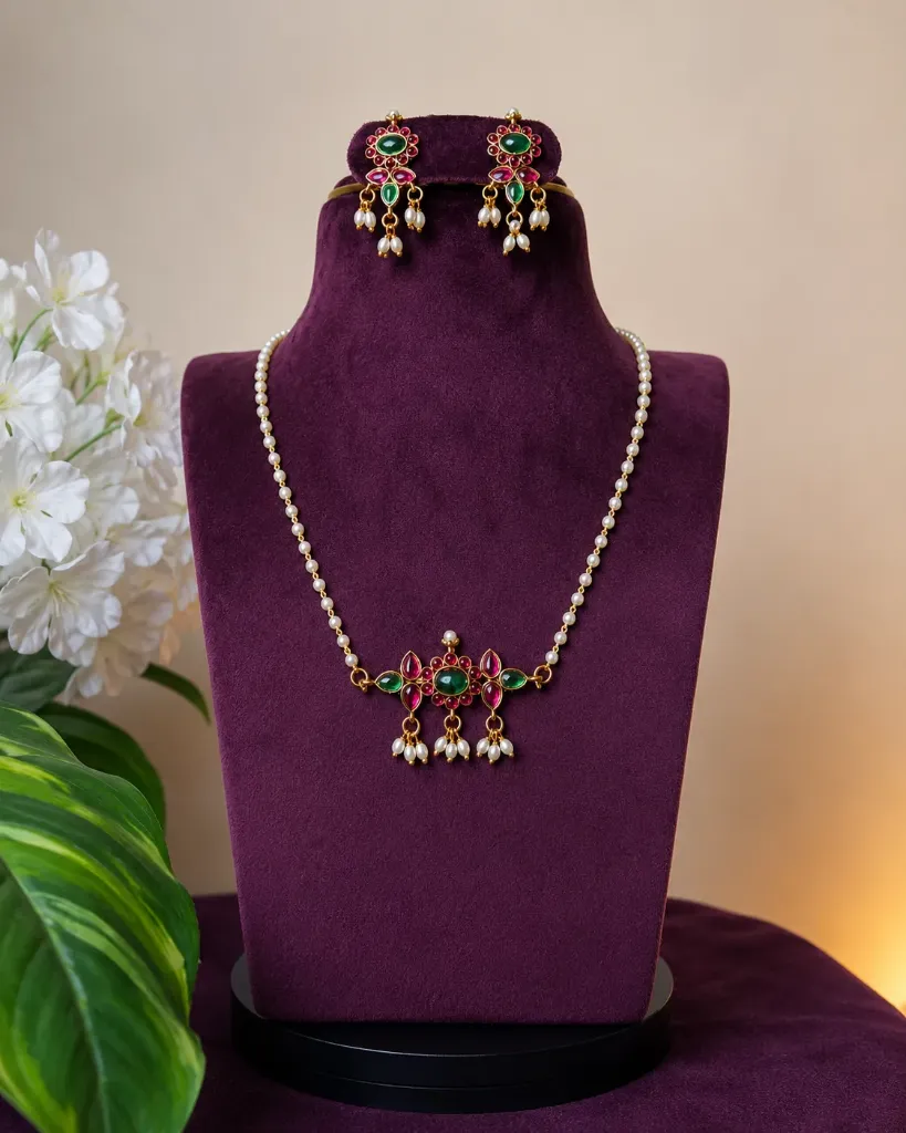 Royal Emerald Ruby Jewelry Set