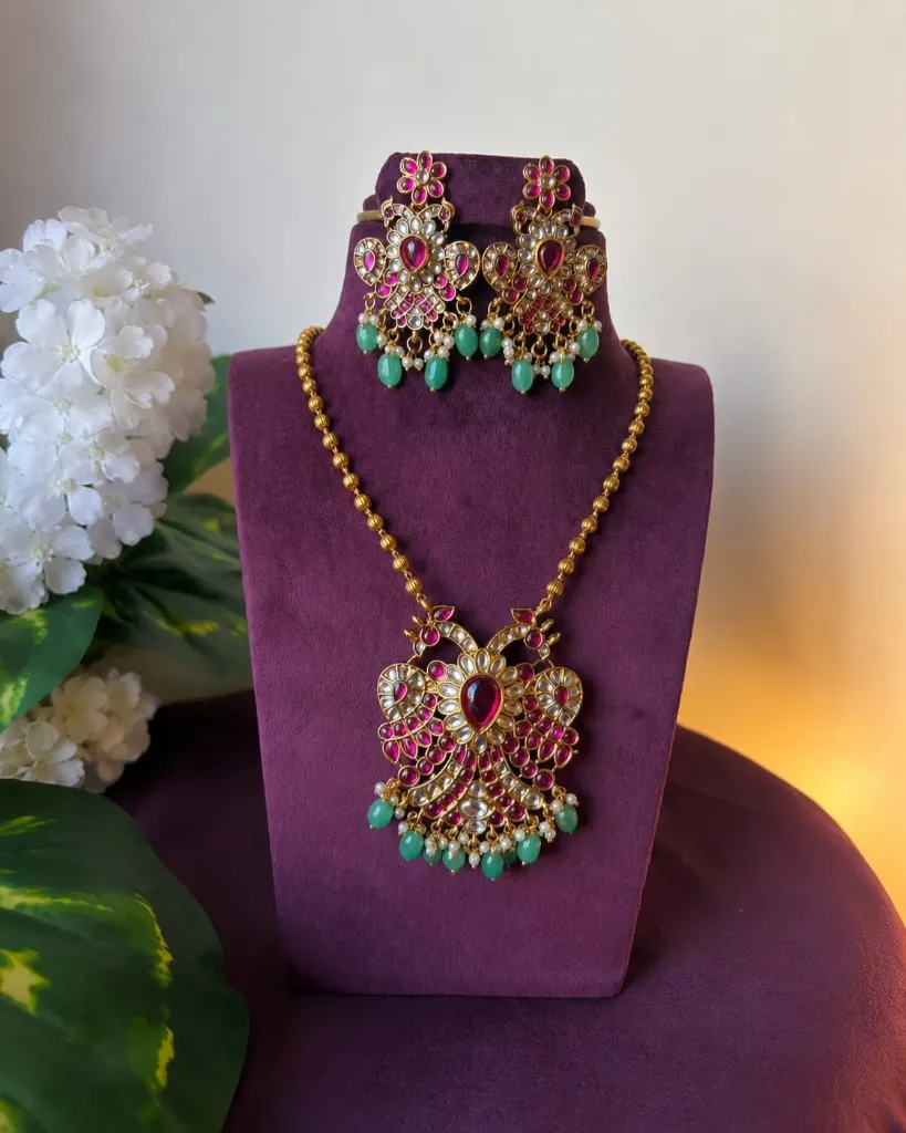 Rani Pink Kundan Chain