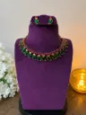 Green Leaf Stone Choker