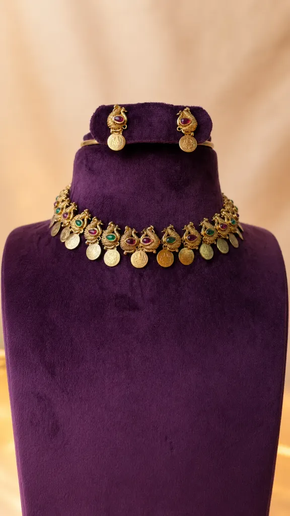 Designer Peacock Choker